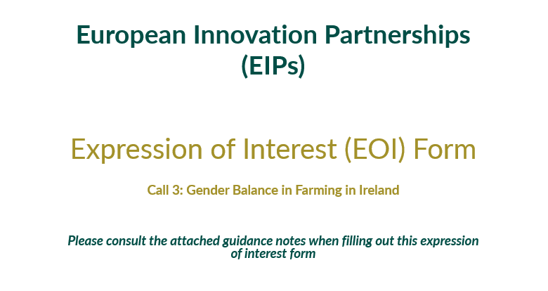 Call 3: Gender Balance in Farming – Application Form