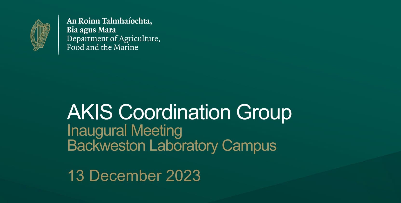 AKIS CG First Meeting Presentation Deck