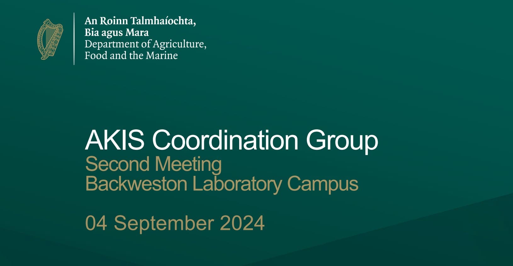 AKIS CG Second Meeting DAFM Presentation