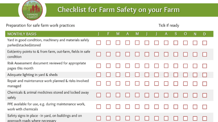 Practical Check-lists for Improving Farm Safety Tasks